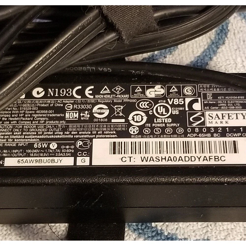 HP N193 charger for laptop or chromebook